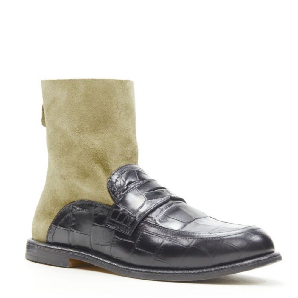 Loewe Leather Suede Sock Loader Boot